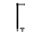 Montour Line Stanchion Belt Barrier Removable Base Black Post 11ft.Bk/W H Belt MX630R-BK-BWH-110